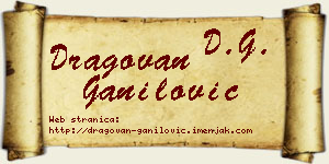 Dragovan Ganilović vizit kartica